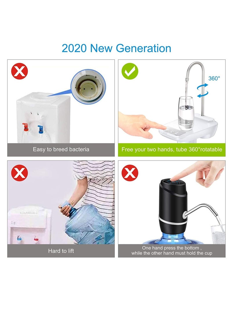 Water Pump for  Water Bottle Dispenser Electric Water Pump Automatic Water Bottle Pump Dispenser for 5 Gallon Bottle(White - Image 4