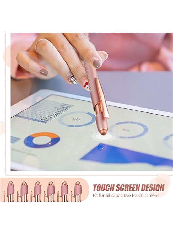 Arabest Bulk Inspirational Pens with Stylus Tip, Motivational Quotes, Ballpoint, Perfect Gifts for School, Office, Teachers, in Rose Gold - Boss Lady Design - Image 5