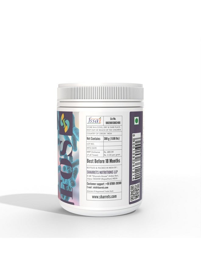Sharrets - Fos Fructooligosaccharides Prebiotic Dietary Fiber Powder 300G Unflavored - Image 1