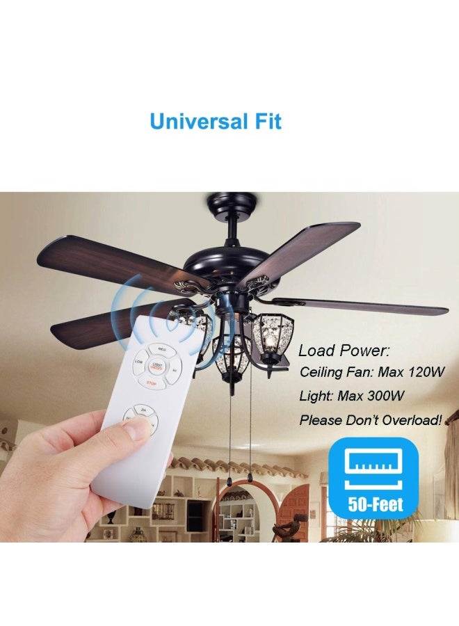 Lphumex Universal Ceiling Fan Remote Control Kit 3 In 1 Ceiling Fan Light Timing And Speed Remote For Hunter Harbor Breeze Honeywell Other Ceiling Fan Lamp  - Image 2