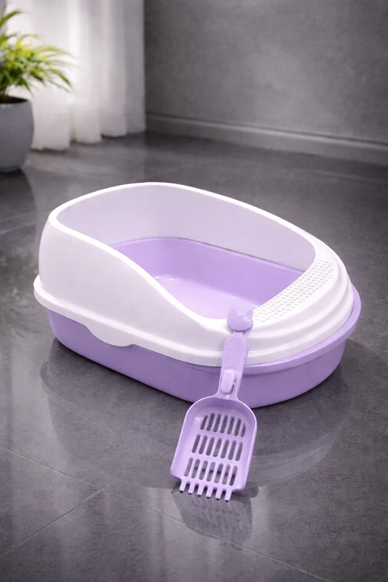 vsell24 Cat Litter Box with Scoop – Deep, Easy-Clean Tray– 56×39×26cm - Image 1