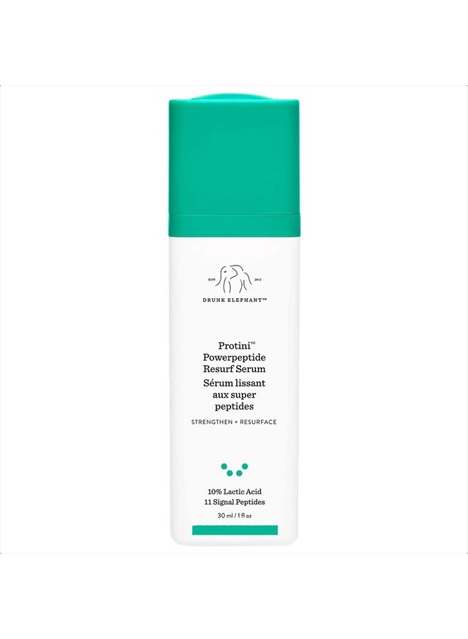 Drunk Elephant Protini Powerpeptide Resurf Serum. Strengthen and Resurface Face Serum with 10% Lactic Acid and 11 Signal Peptides (30 mL / 1 Fl Oz) - Image 1
