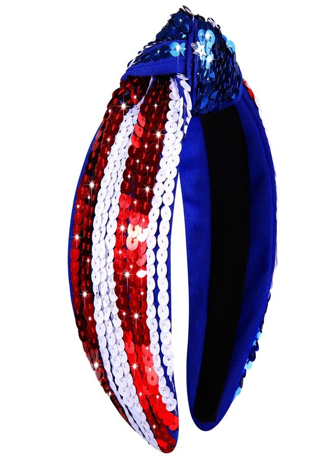 سيالكسهيني مجموعة عصابات رأس CEALXHENY لعيد الاستقلال الأمريكي، عصابات رأس حمراء وبيضاء وزرقاء مزينة بالترتر، عصابة رأس وطنية مزينة بعلم الولايات المتحدة الأمريكية، إكسسوارات شعر لعيد الاستقلال، ملابس وهدايا لعيد الذكرى. - Image 1