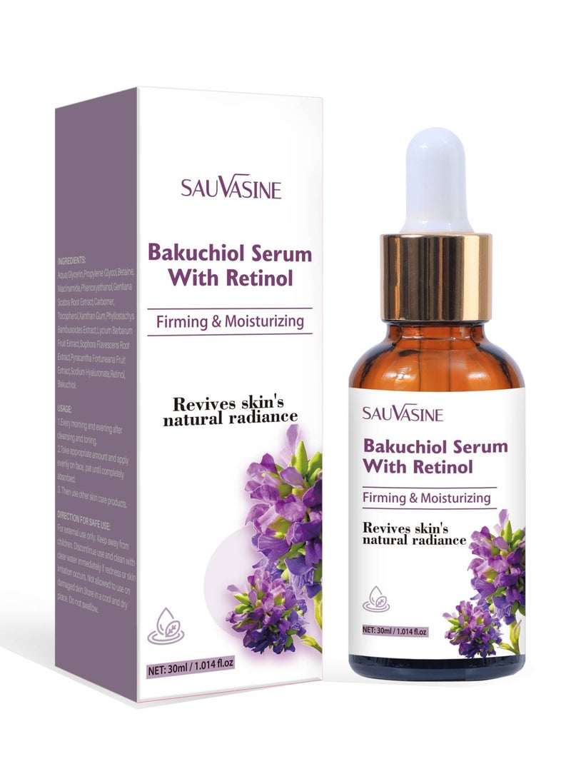 سوفازين سيروم باكوتشيول وريتينول للوجه - مصل مضاد للتجاعيد لتجديد البشرة، شدّ البشرة وتنعيمها، لمحاربة الشيخوخة، 30 مللي / 1 أونصة سائلة - Image 1