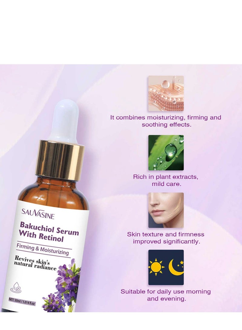 سوفازين سيروم باكوتشيول وريتينول للوجه - مصل مضاد للتجاعيد لتجديد البشرة، شدّ البشرة وتنعيمها، لمحاربة الشيخوخة، 30 مللي / 1 أونصة سائلة - Image 5