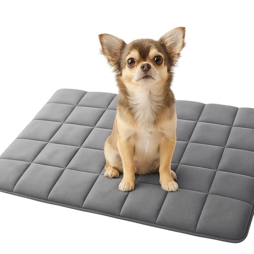 KOZI PET Dog Bed, Soft cat Non-Slip Mattress, Washable, Warm pet, Fleece, Kennel Cushion, Grey (Grey, S) - Image 1