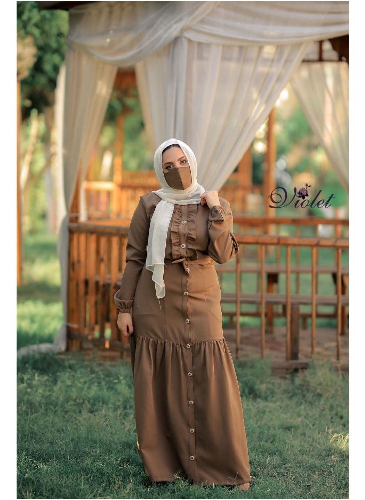 Puritopia - Violet Maxi Dress  - Cafe - Image 1