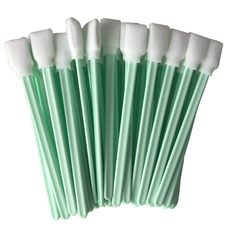 INCHOO 100pc 5.1" Square Rectangle Foam Cleaning Swab Sticks for Solvent Format Inkjet Printer Roland Optical Equipment - Image 1