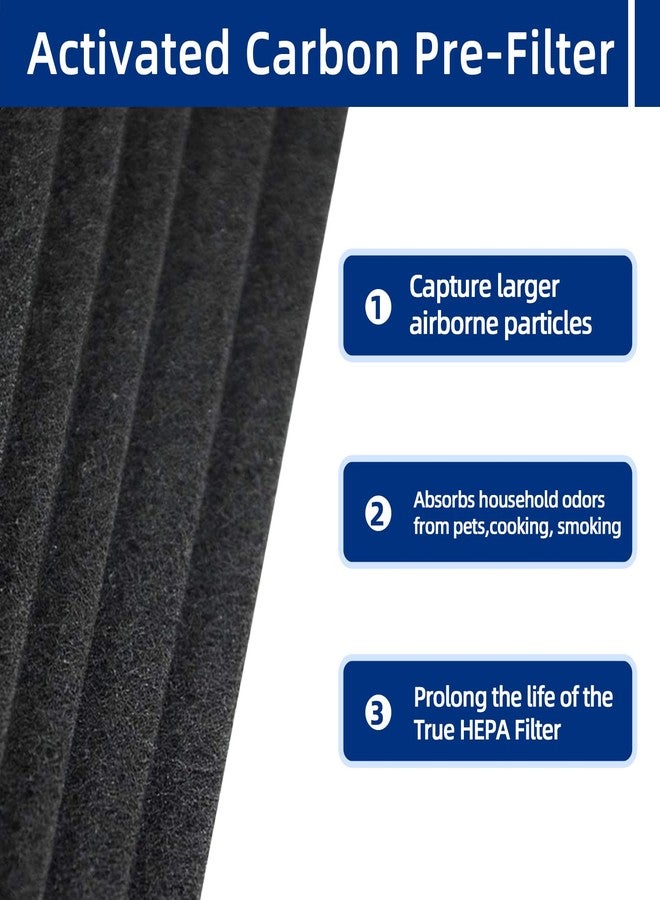 ADDFRESH C545 Replacement Filter S Compatible with Winix C545 B151 P150 9300 Air Purifier - 2 True HEPA Filters + 8 Activated Carbon Pre-Filters - Compare to Part # 1712-0096-00, 2522-0058-00 - Image 4