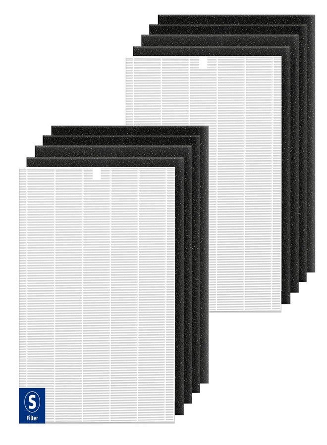 ADDFRESH C545 Replacement Filter S Compatible with Winix C545 B151 P150 9300 Air Purifier - 2 True HEPA Filters + 8 Activated Carbon Pre-Filters - Compare to Part # 1712-0096-00, 2522-0058-00 - Image 1