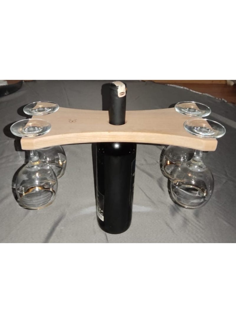 Belcemeşe Decorative Wooden Wine Rack Beech  - Image 1