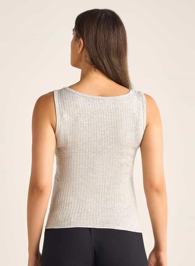 Splash FAV Ribbed Maternity Camisole with Round Neck