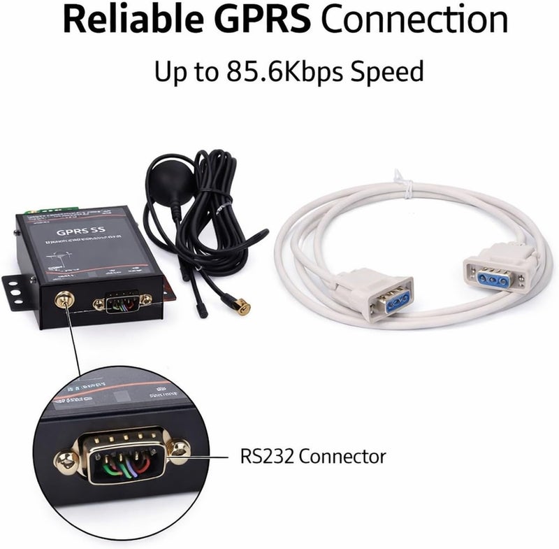 GPRS Serial Device Server Converter, Serial to RS232 / 422/485, DC9-36V - Durable Aluminum Alloy, / UDP Protocol, Industrial Communication Solution - Image 2