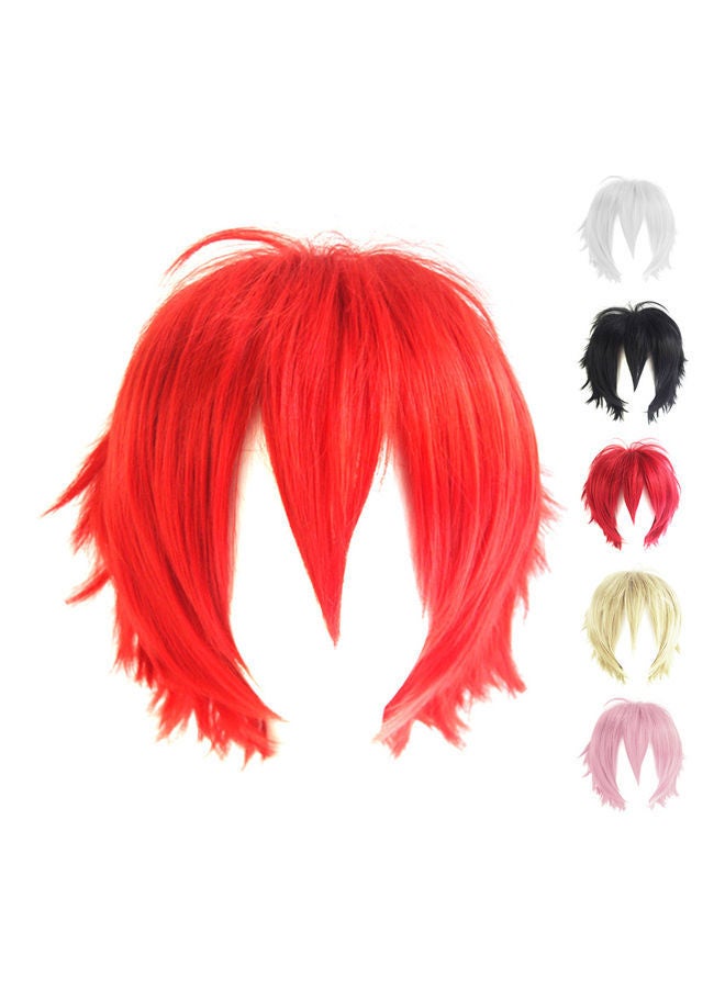 NIBEMINENT Spiky Short Layered Anime Cosplay Wig Dark Brown 35cm - Image 3