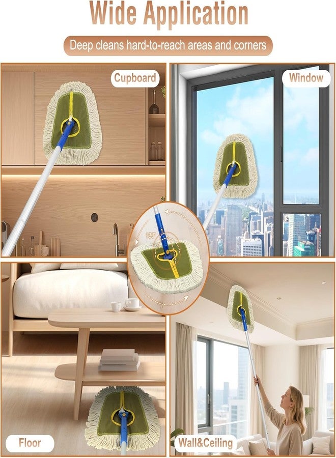 SOBONNE Commercial Wedge Dust Mop Head Replacement for Cleaning - Image 5