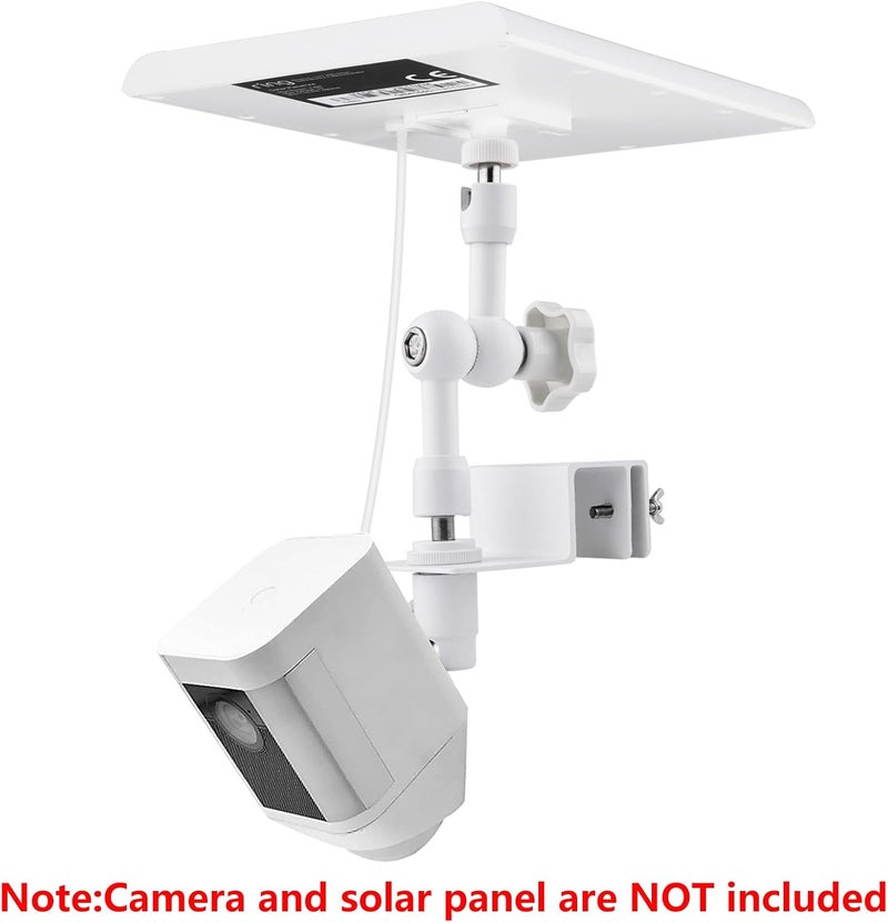 ALERTCAM 2-in-1 Gutter Mount for Ring Solar Panel, Stick Up Cam Battery and Spotlight Cam Battery, Perfect Angle to Get Adequate Sunlight for Your Ring Solar Panel - White - Image 4