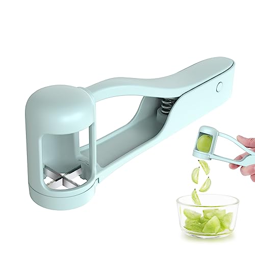 Luvan Grape Cutter for Toddlers, Grape Slicer for Baby, Grape Tomato Cherry Strawberry Cutter Tools Into 4 Pieces for Vegetable Fruit Salad, Stainless Steel Quarter Grape Slicer Kitchen Gadget - Image 1