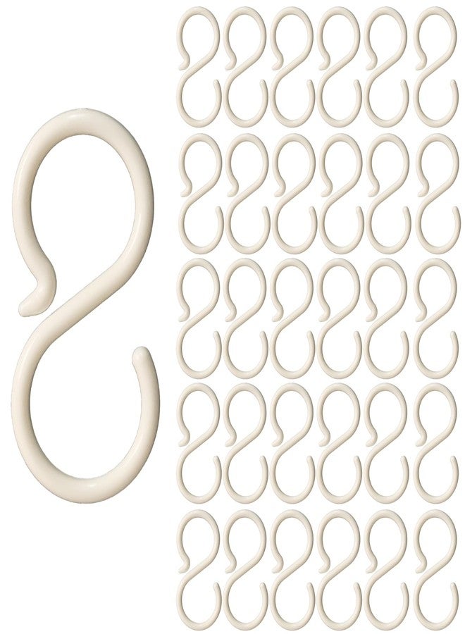 Ofiray-home عبوة من 30 خطافًا على شكل حرف S مطلية بالمطاط الأبيض مقاس 2.5 بوصة لتعليق عصابات رأس الأطفال، وإكسسوارات الشعر، والمرايل، والمجوهرات، ومنظمات القبعات - Image 1