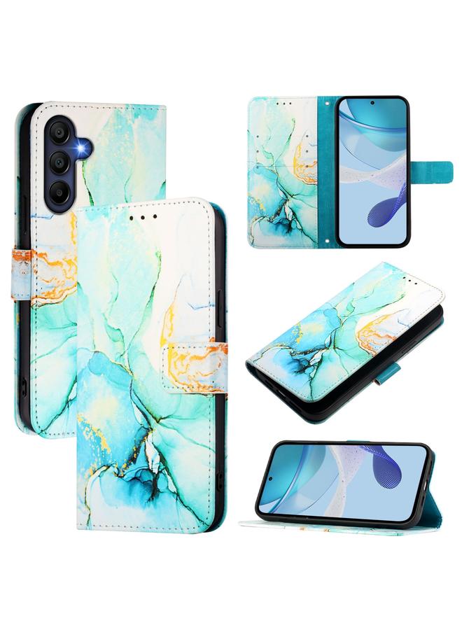 S-TOP Case For Samsung Galaxy A16 5G PT003 Marble Pattern Flip Leather Phone Case - Image 1