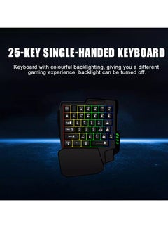 JeDEL K601 One Handed Keyboard 35 Keys - RGB Backlit - Portable Mini Gaming Keypad Ergonomic Game Controller for PC Gamer  - Image 3