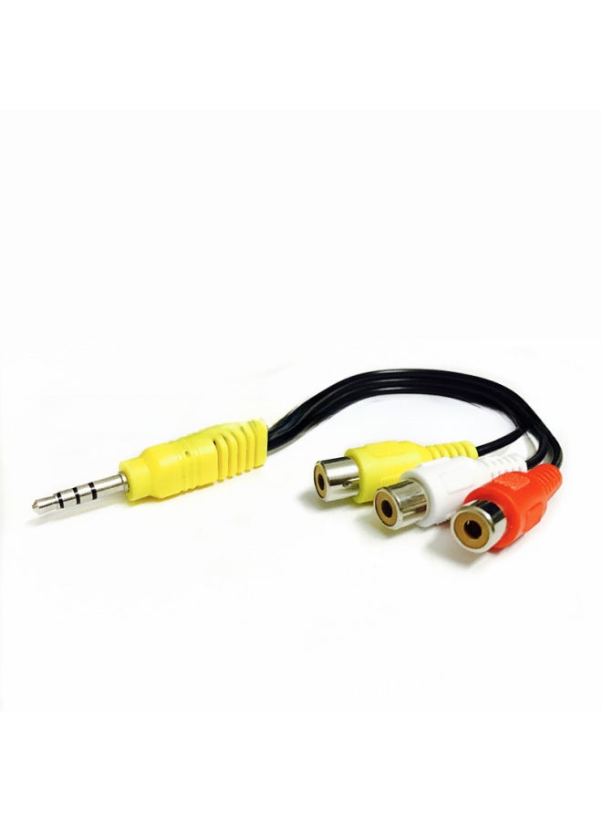 3.5 To 3rca Bus TV Set-top Box Lengthened Head One, Three AV Lines 3.5mm To 3 Lotus Mother Video Lines-Color:Lengthened Head 18mm (one In Three Female Seats)  - Image 5