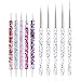 FULINJOY Nail Dotting Tools 10 Pcs Kit - 5 pcs Double-end Nail Dotting tools and 5 Pcs Nail Art Liner Painting Brushes - Image 2