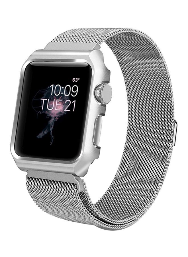 NIBEMINENT Protective Case For Apple Watch 40mm Silver/Clear  - Image 1