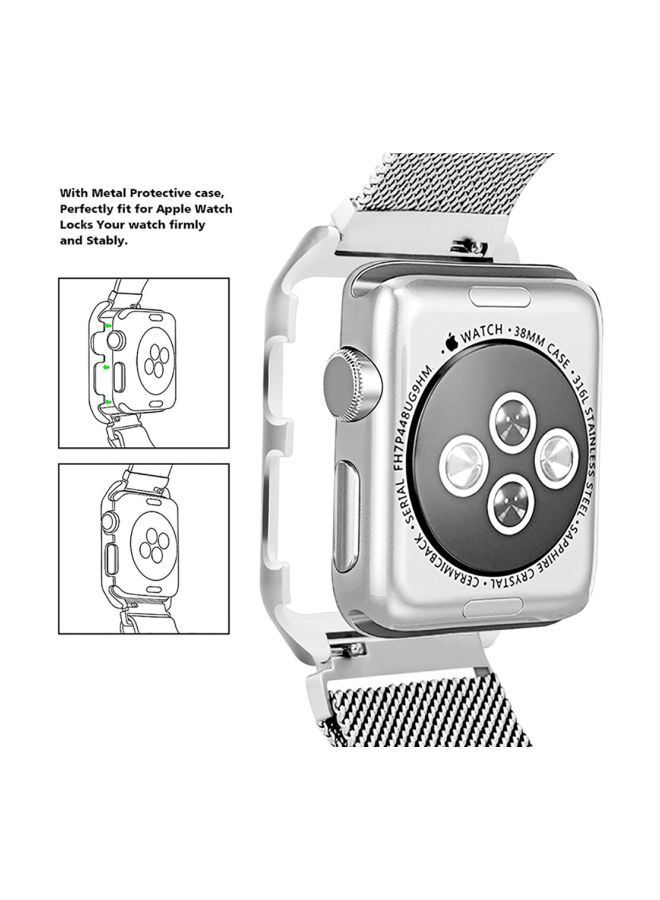 NIBEMINENT Protective Case For Apple Watch 40mm Silver/Clear  - Image 4