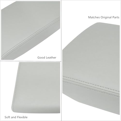 SecosAutoparts Console Lid Armrest Gray Leather Compatible with Toyota Highlander 2008 2009 2010 2011 2012 2013 Replace 58905-0E040-C0 - Image 2