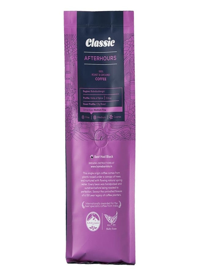 Classic Coffees قهوة كلاسيكية متوسطة التحميص مناسبة لتحضير قهوة ما بعد ساعات العمل وقهوة إيروبريس | مسحوق قهوة مطحونة 250 غرام | 100% أرابيكا | نكهة قوية ومركزة | طحن مخصص (إيروبريس) - Image 2