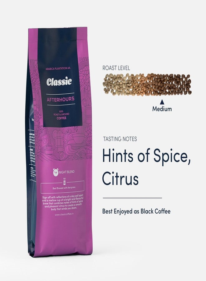 Classic Coffees قهوة كلاسيكية متوسطة التحميص مناسبة لتحضير قهوة ما بعد ساعات العمل وقهوة إيروبريس | مسحوق قهوة مطحونة 250 غرام | 100% أرابيكا | نكهة قوية ومركزة | طحن مخصص (إيروبريس) - Image 4