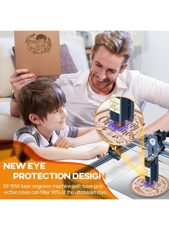 SCULPFUN S9 Laser Engraver 90W,Eye Protection,Compression Focus Laser Spot,15mm Wood Cutting,for Wood Metal Jewelry DIY Design Model Nameplate Puzzle - Image 1