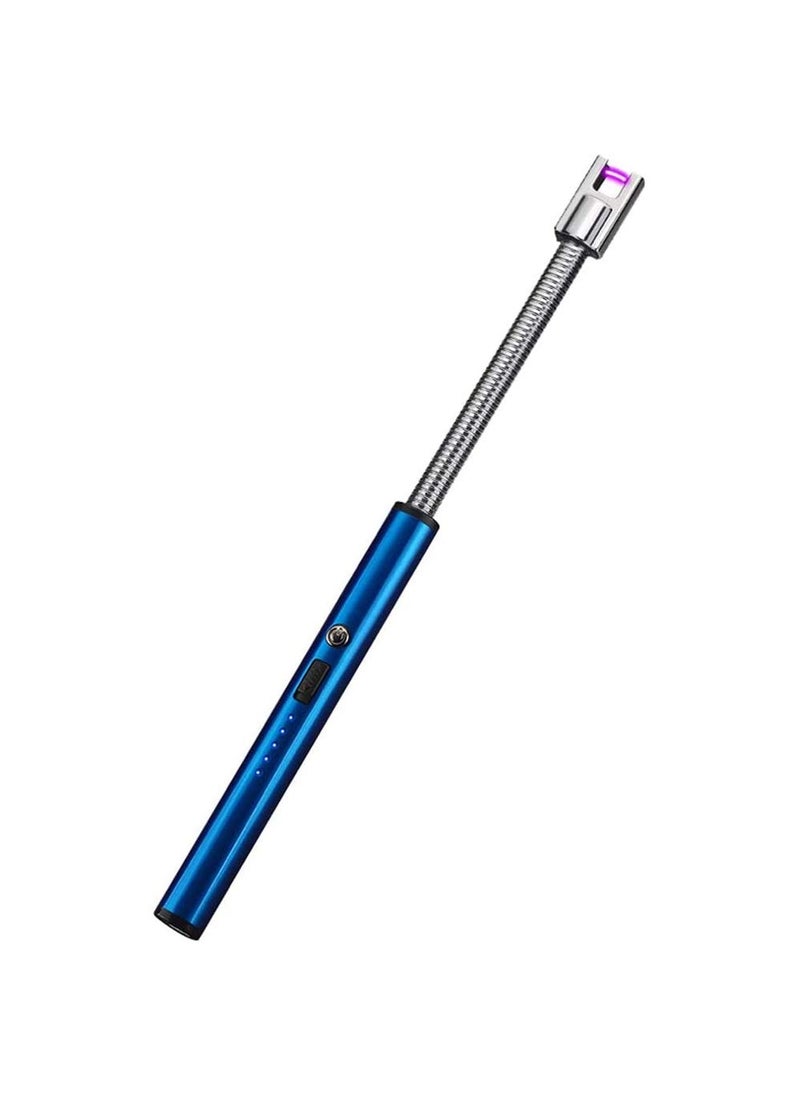Rechargeable Electric Lighter with Flexible Neck - Blue - Image 1