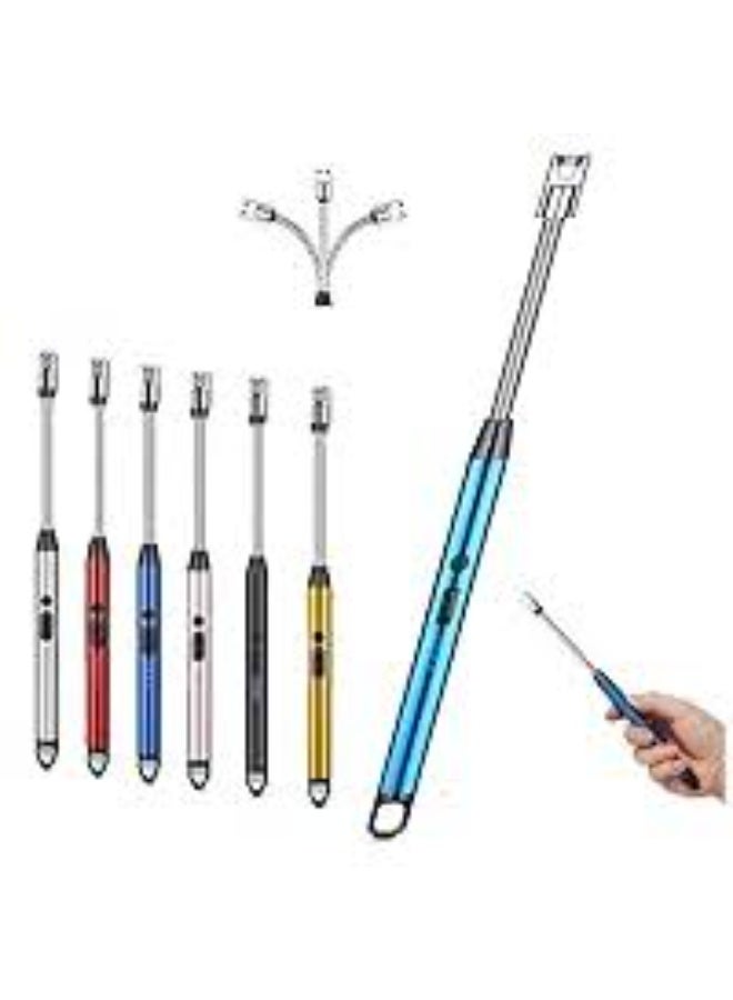 Rechargeable Electric Lighter with Flexible Neck - Blue - Image 3