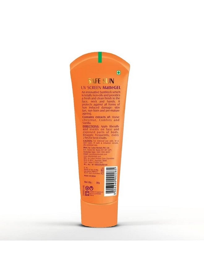 LOTUS HERBALS Lotus Herbals Safe Sun Uv Screen Matte Gel Spf 50| Comfrey,Vanilla, Horse Extract| Paraben Free, Cruelty free, no white cast| Normal to Oily Skin| Pa+++ | 30 gm (Pack Of 2)  - Image 2