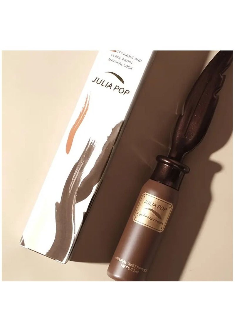 JULIA POP Natural Look Elegant Feathers Eyebrow Cream Humidity-Proof and Flake-Proof Brush to Fill in Eyebrows and Cover for Women  - Image 5