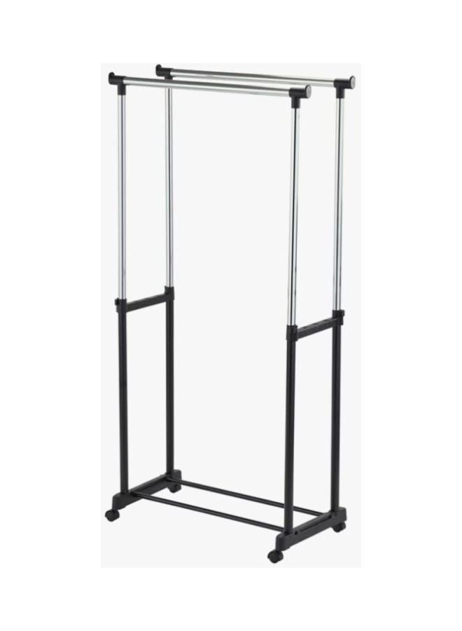 DOUBLE POLE Stainless Steel Garment Organizer Silver/Black - Image 2