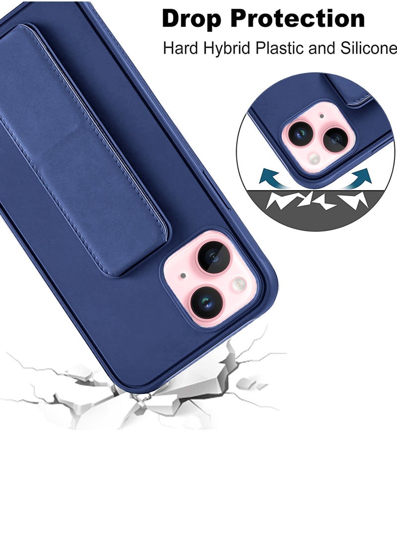 Wtech TPU Rubber Silicone Hand Grip Protective Phone Case Cover For Apple iPhone 15 Navy Blue  - Image 5