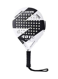 CAMEWIN Padel Tennis Racket Carbon Fibre Diamond Shape White And Black  - Image 1
