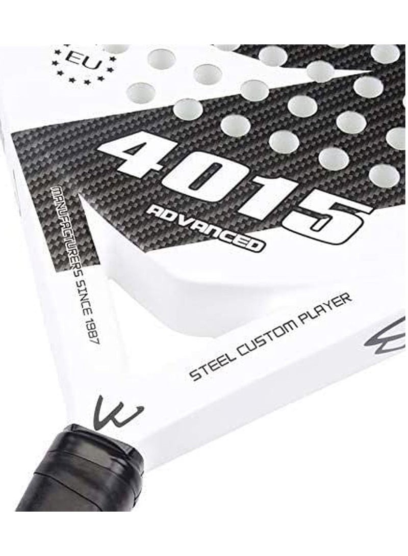 CAMEWIN Padel Tennis Racket Carbon Fibre Diamond Shape White And Black  - Image 3