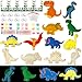 LARDUX Dinosaur Party Favors 24PCS DIY Wooden Arts Crafts Painting Kit for Kids Glow in The Dark Party Favors Family Crafts Birthday Party Christmas Gifts Toys for Boys Girls - Image 4