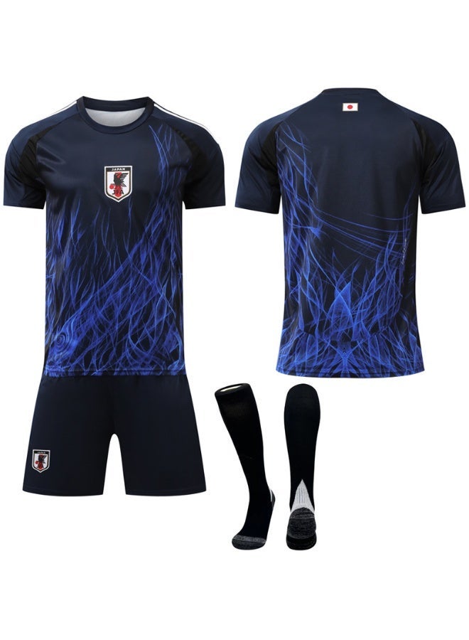 Japanese football jerseys and shorts sets, breathable and quick-drying sports uniforms, football team jerseys, men's and women's youth teams, multiple sizes and colors, for training, matches and street wear - Image 1