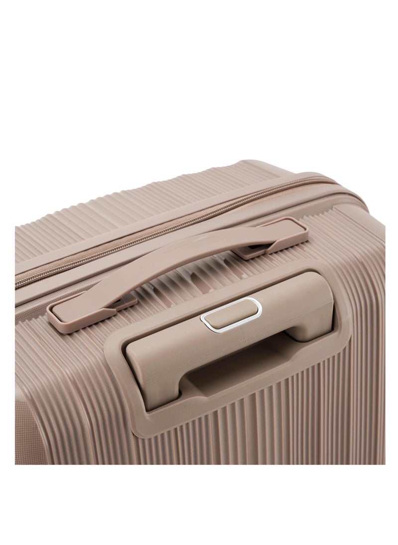 SENATOR - Unisex Hard Case Medium Checked Luggage Lightweight PP Fashion Trolley Luggage with 4 Double Spinner Wheel and 3-Digit Combination Lock KH1009 Khakii - Image 1