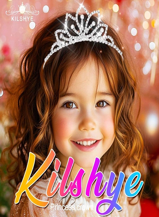 كيلشي تاج كيلشاي برينسيس، تيجان فضية مرصعة بأحجار الراين، وتيجان للبنات - Image 3