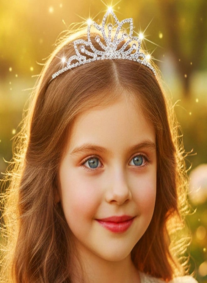 كيلشي تاج كيلشاي برينسيس، تيجان فضية مرصعة بأحجار الراين، وتيجان للبنات - Image 5