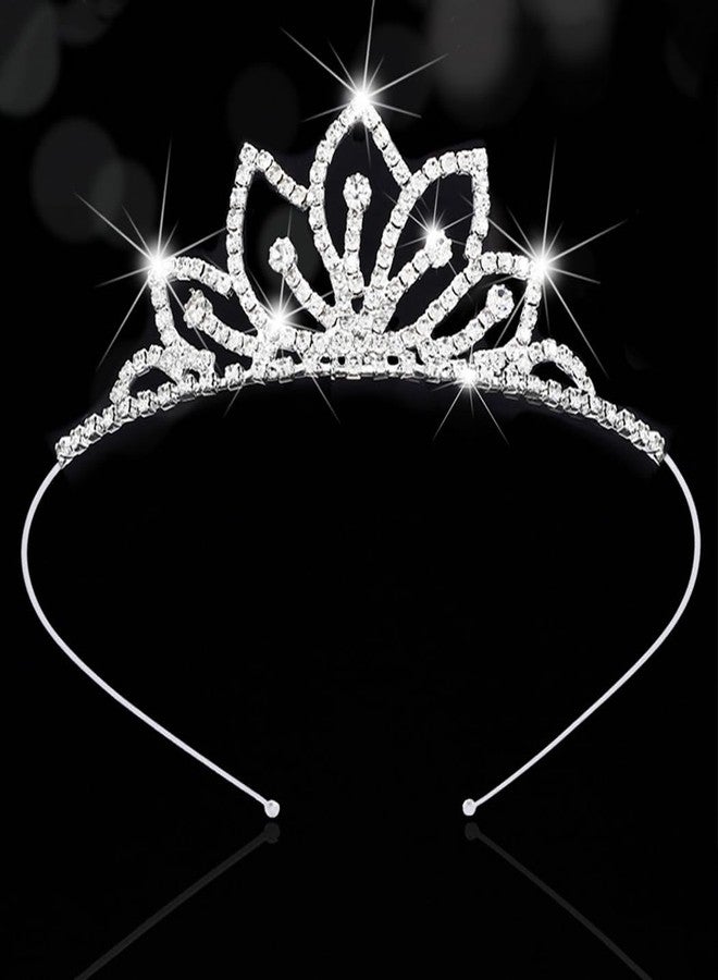 كيلشي تاج كيلشاي برينسيس، تيجان فضية مرصعة بأحجار الراين، وتيجان للبنات - Image 2