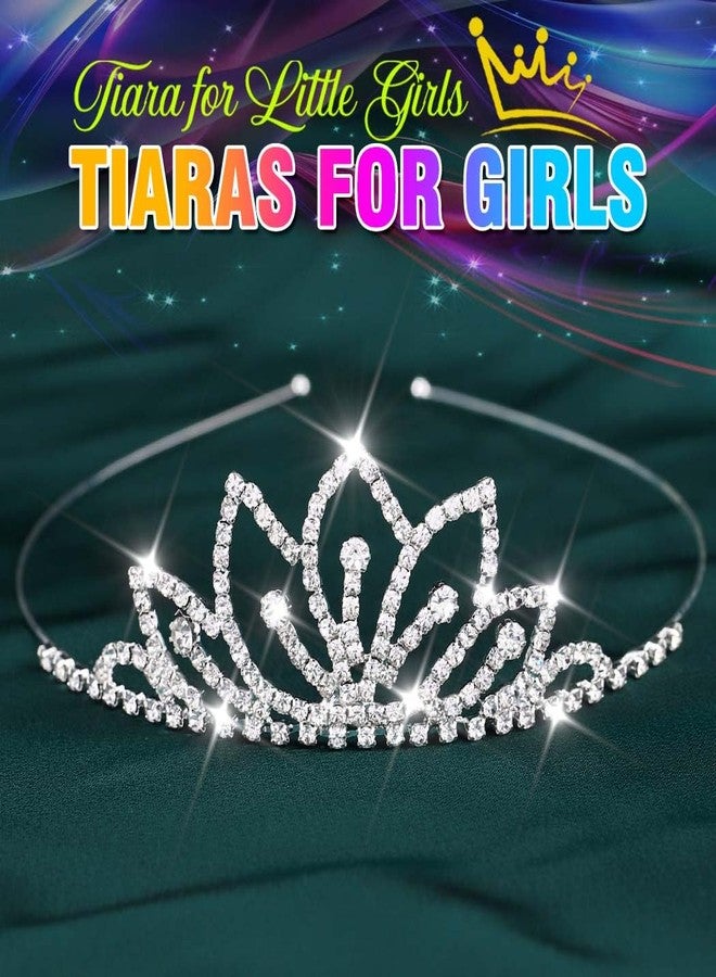 كيلشي تاج كيلشاي برينسيس، تيجان فضية مرصعة بأحجار الراين، وتيجان للبنات - Image 4