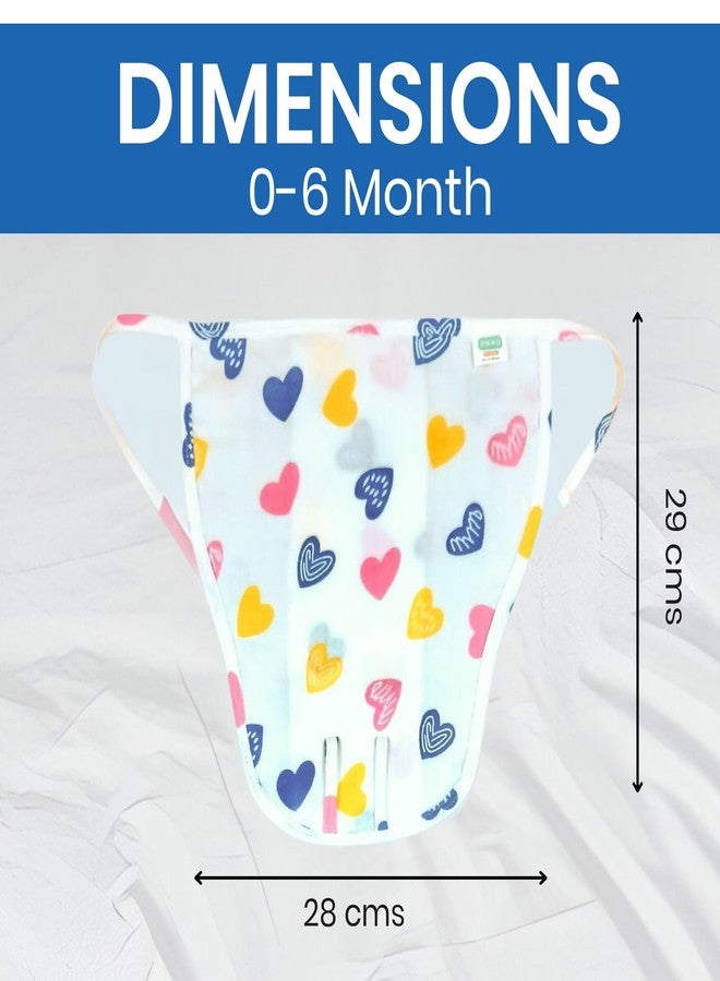 ZIKKU Baby Muslin Nappy Set (Pack of 5) - 100% Cotton, Ultra-Soft & Breathable Reusable Cloth Diapers for Newborns & Infants (6-12 Months) - Image 3