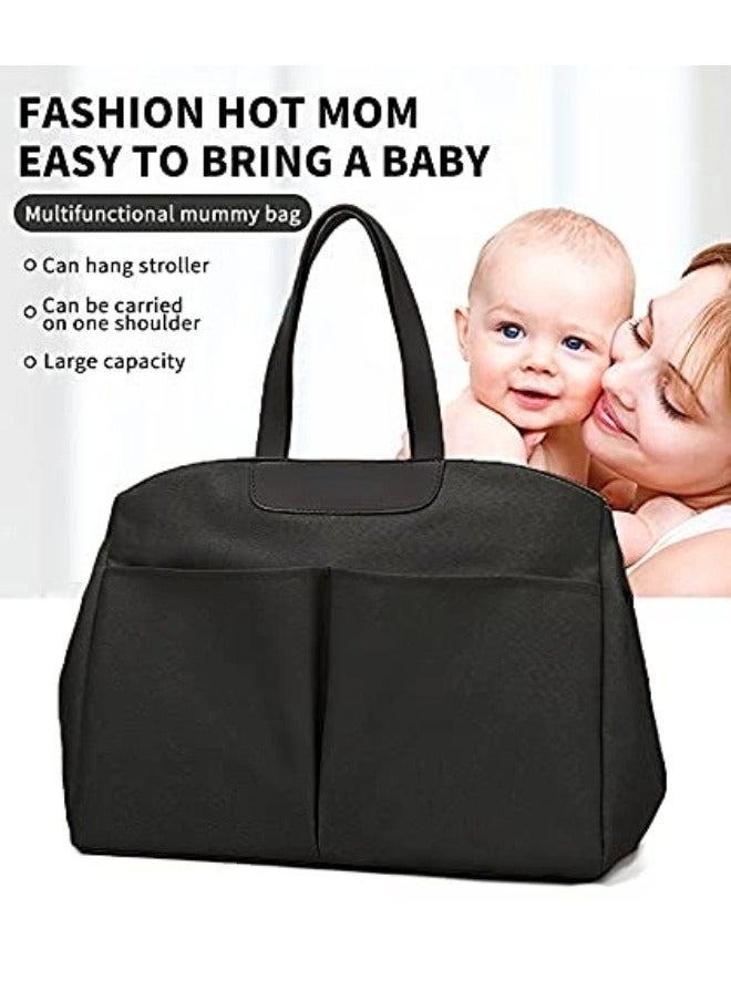 MIXDE Baby Diaper Bags,Large Capacity Baby Bag for Mother,Waterproof Diaper Changing Totes,Portable Mommy Bag with Adjustable Shoulder Strap  - Image 4