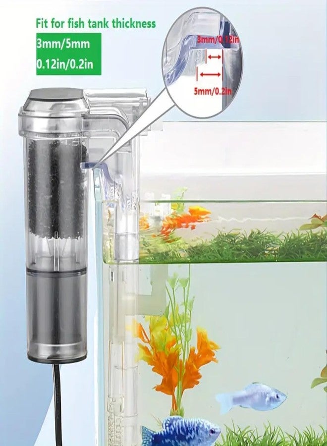 VAYINATO Mini Compact Transparent Hang On Filter | LY-401 | 2.5 Watts | 250L/Hr for Small Aquarium Fish Tank Upto 30Cm and for Bowl with Adjustable Flow Controller by Petzlifeworld - Image 5